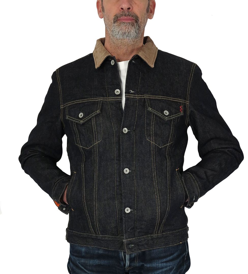 IH533 Fleece Lined 21oz Indigo Selvage Denim Modified Type III Jacket
